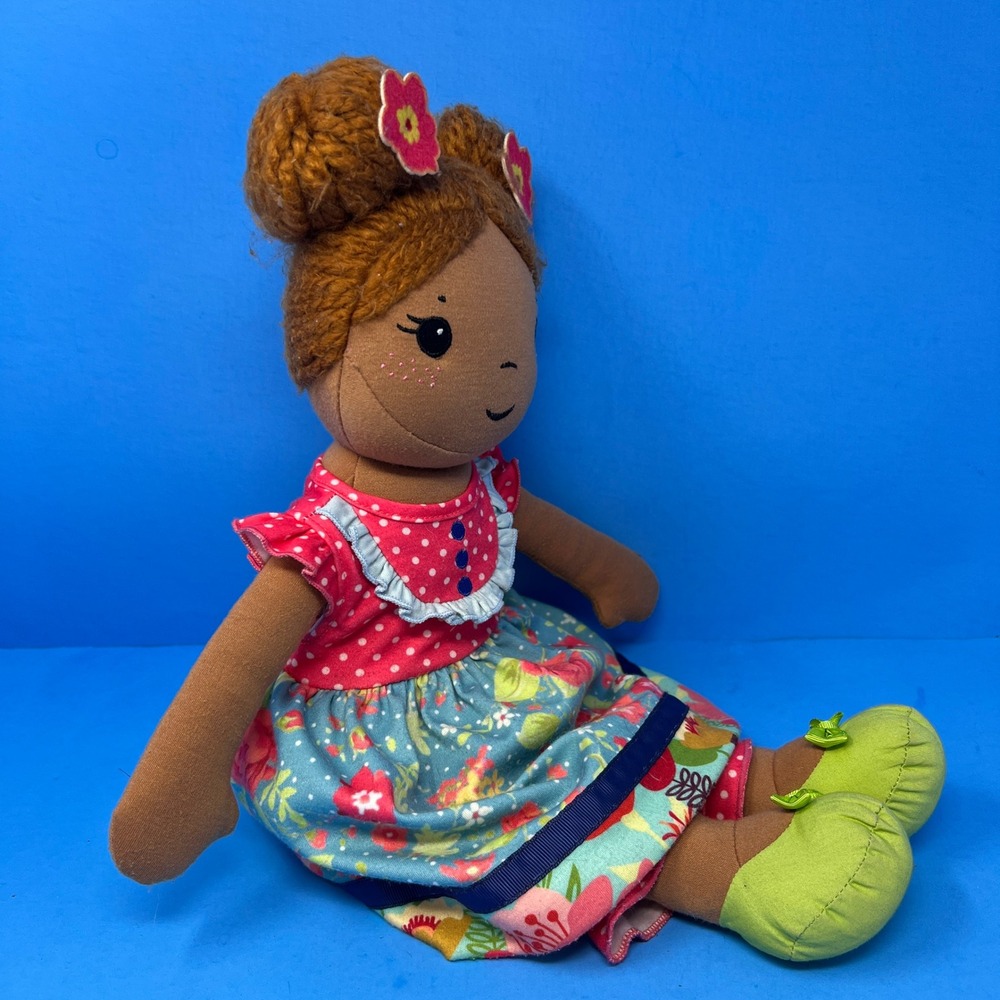 Matilda Jane Olivia Rag Doll 19 Inch Multicolor Floral Polka Dot Dress 28514A - Picture 3 of 16